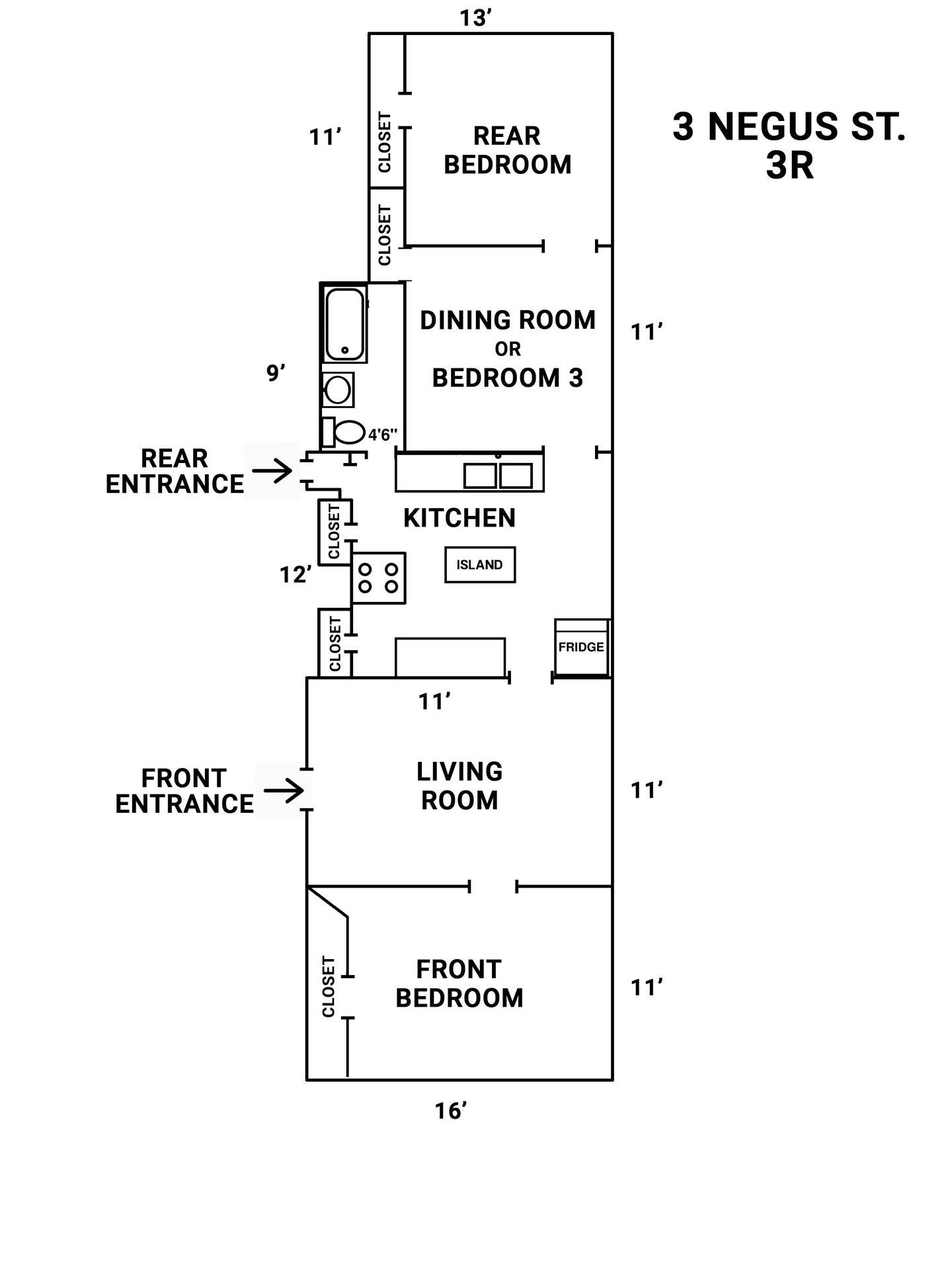 Floor plan — 3 Negus St, Unit 3R